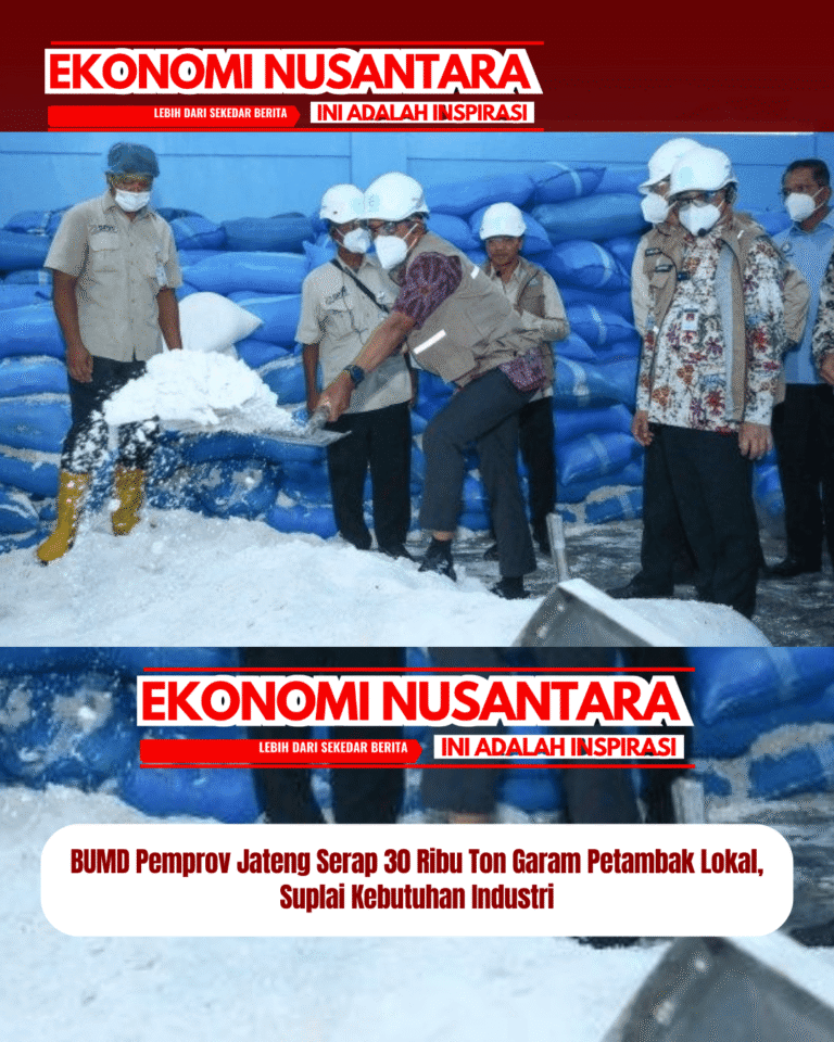 BUMD Pemprov Jateng Serap 30 Ribu Ton Garam Petambak Lokal, Suplai Kebutuhan Industri