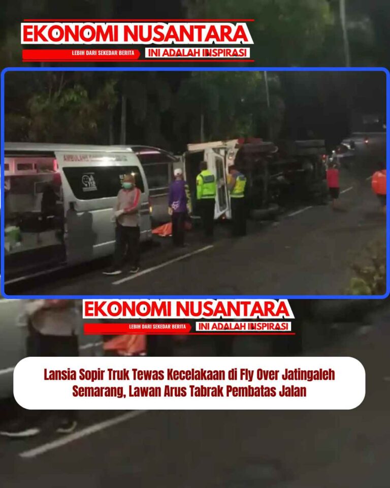 Lansia Sopir Truk Tewas Kecelakaan di Fly Over Jatingaleh Semarang, Lawan Arus Tabrak Pembatas Jalan