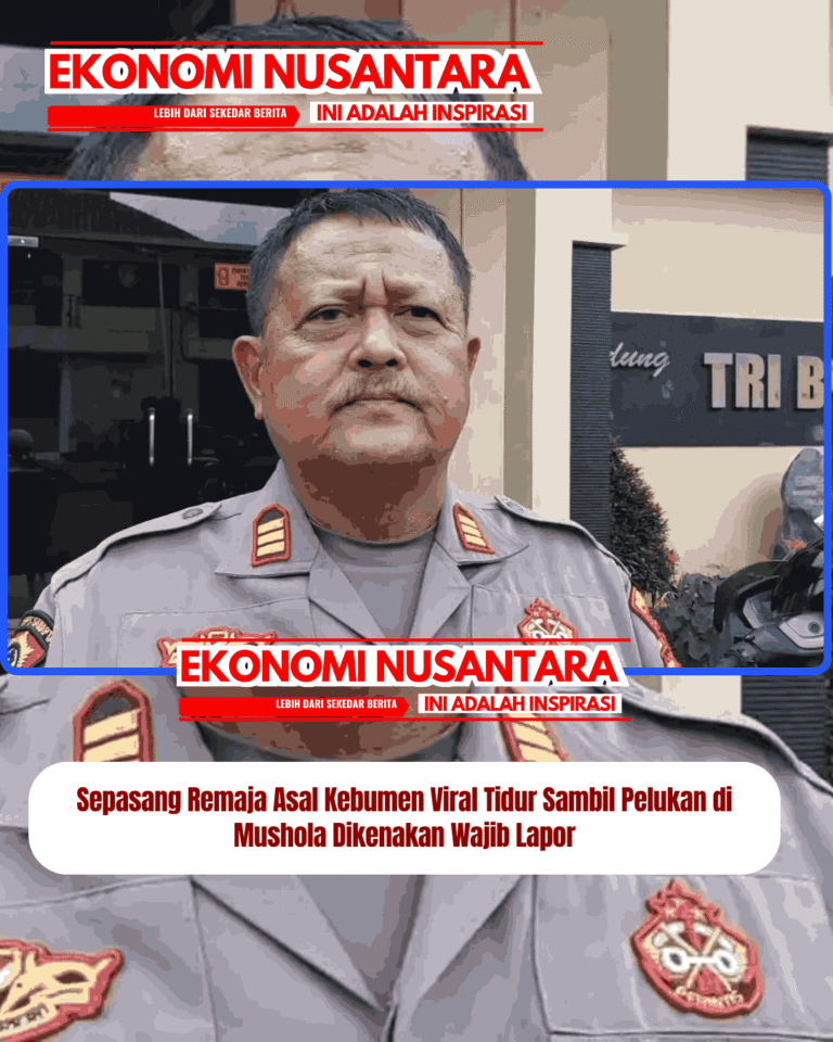 Sepasang Remaja Asal Kebumen Viral Tidur Sambil Pelukan di Mushola Dikenakan Wajib Lapor