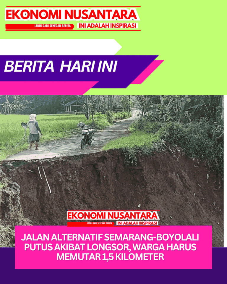 Jalan Alternatif Semarang-Boyolali Putus Akibat Longsor, Warga Harus Memutar 1,5 Kilometer