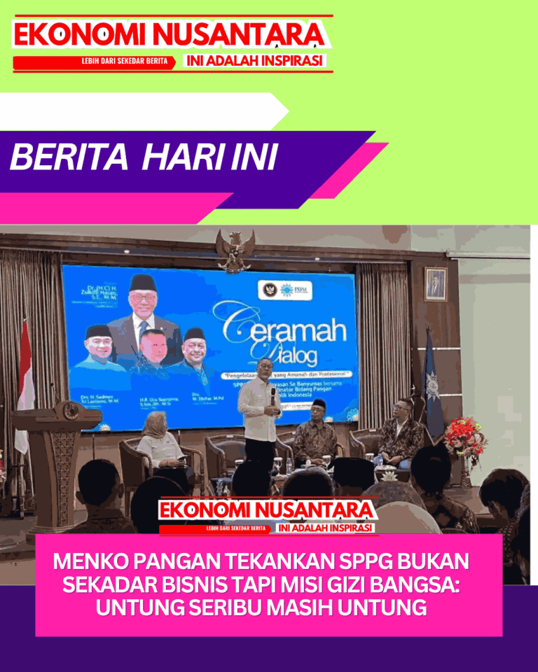 Menko Pangan Tekankan SPPG Bukan Sekadar Bisnis Tapi Misi Gizi Bangsa: Untung Seribu Masih Untung