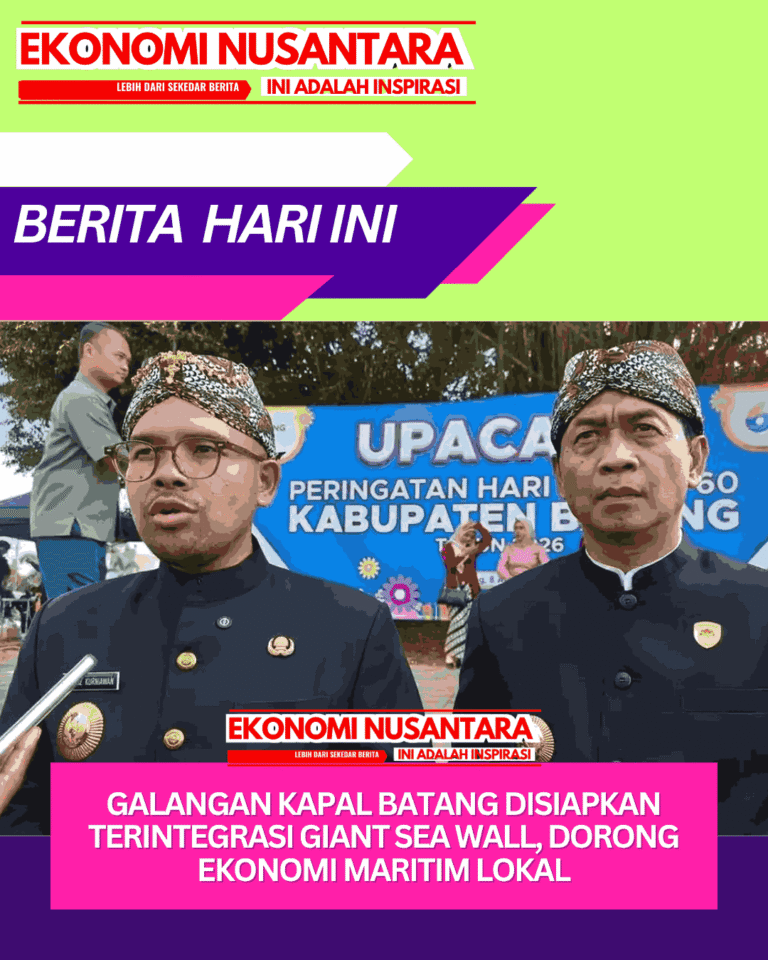 Galangan Kapal Batang Disiapkan Terintegrasi Giant Sea Wall, Dorong Ekonomi Maritim Lokal