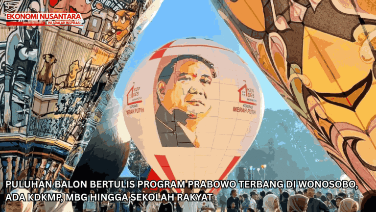 Puluhan Balon Bertulis Program Prabowo Terbang di Wonosobo, Ada KDKMP, MBG hingga Sekolah Rakyat