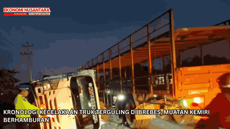 Kronologi Kecelakaan Truk Terguling di Brebes, Muatan Kemiri Berhamburan