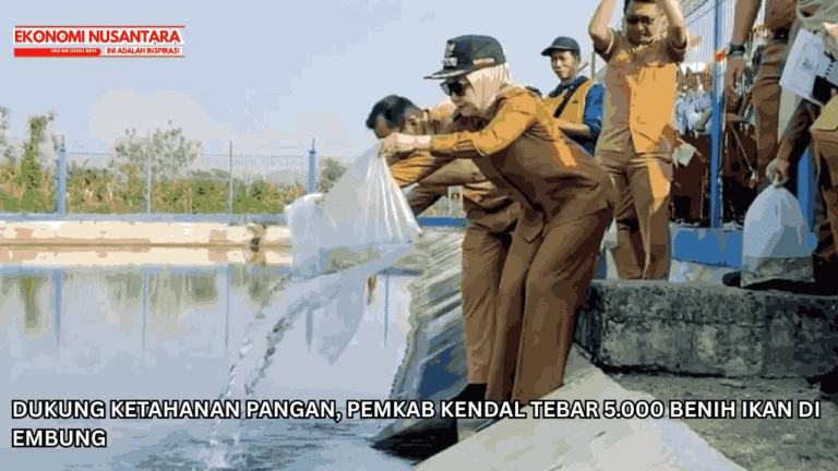 Dukung Ketahanan Pangan, Pemkab Kendal Tebar 5.000 Benih Ikan di Embung